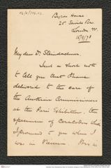 Nachlass Franz Steindachner, Brief von Archibald Liveridge an Franz Steindachner (15.09.1878), Inv.Nr. 306.02, Seite 1